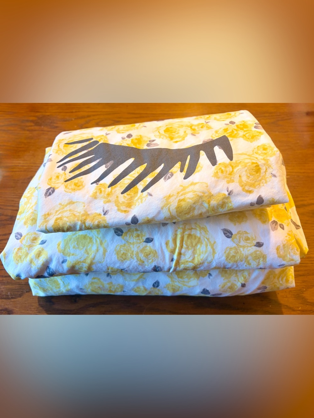 Pottery Barn Teen EMILY MERITT ROSE SHEET King Yellow Fitted Flat Pillowcases